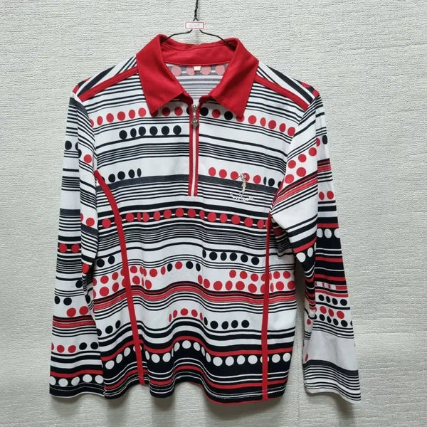 [BUNJANG] Long Sleeve T-Shirt with Vibrant Pattern / 자095 긴팔 티셔츠