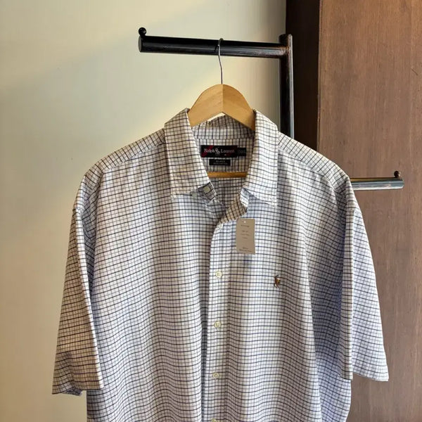 [BUNJANG] Polo Ralph Lauren Check Short Sleeve Shirt XXL / 17394 - 폴로 랄프로렌 체크 반팔 셔츠