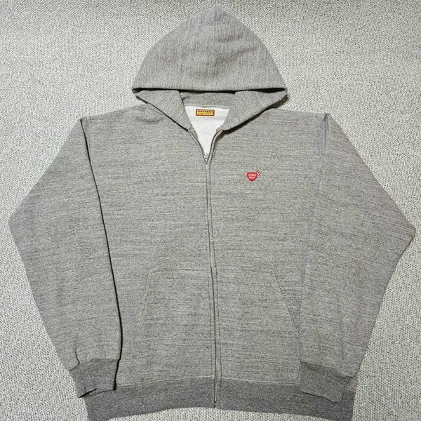 [BUNJANG] Human Made Grey Full Zip Hoodie L Size / [L 사이즈] 휴먼메이드 그레이 후드 집업