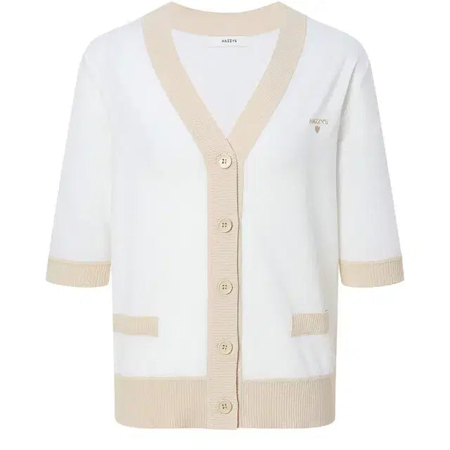 [BUNJANG] Hazzys Ladies Short Sleeve Cardigan / 헤지스 레이디스 반팔 가디건 85 90 새제품