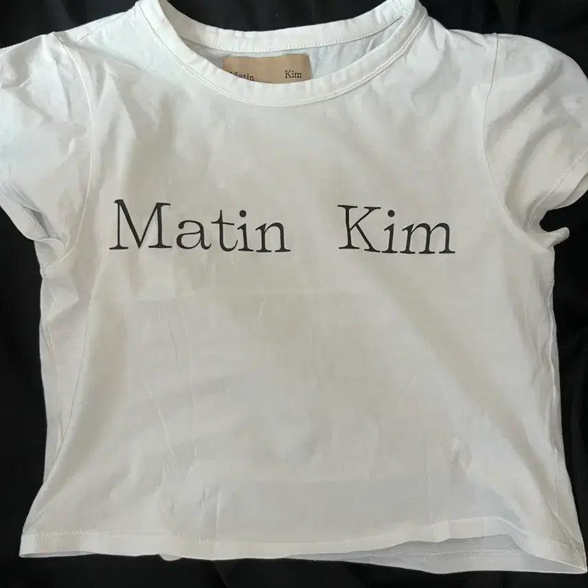 [BUNJANG] Matinkim Cropped Short-Sleeve T-Shirt / 마뗑킴 크롭반팔티