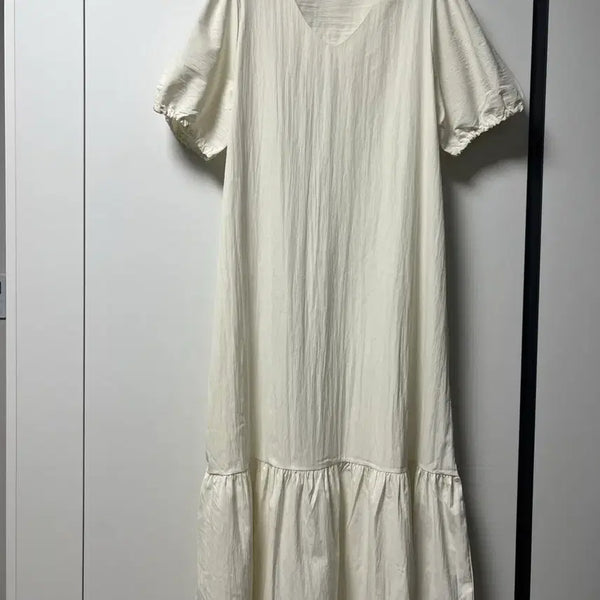 [BUNJANG] Elegant Shirring Long Dress / 셔링 예쁜 원피스 롱기장