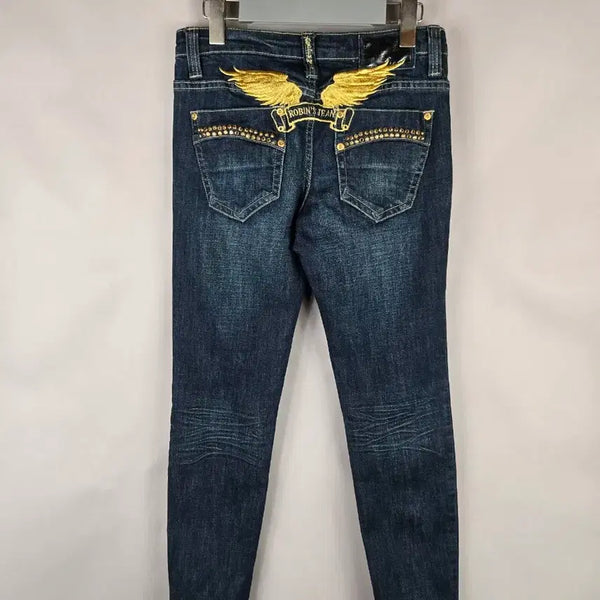 [BUNJANG] Robinson Jean Women's 27 Waist Stretch Washed Denim Skinny Jeans / [무료배송]로빈슨진 27 여성 스판 워싱 데님 스키니 청바지 로빈스진