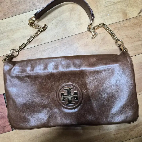[BUNJANG] Tory Burch Brown Leather Shoulder Bag / 토리버치 브라운 여성용 숄더백