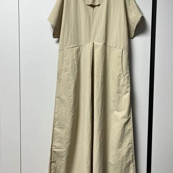 [BUNJANG] V-Neck Long Dress / 브이넥 롱기장 원피스