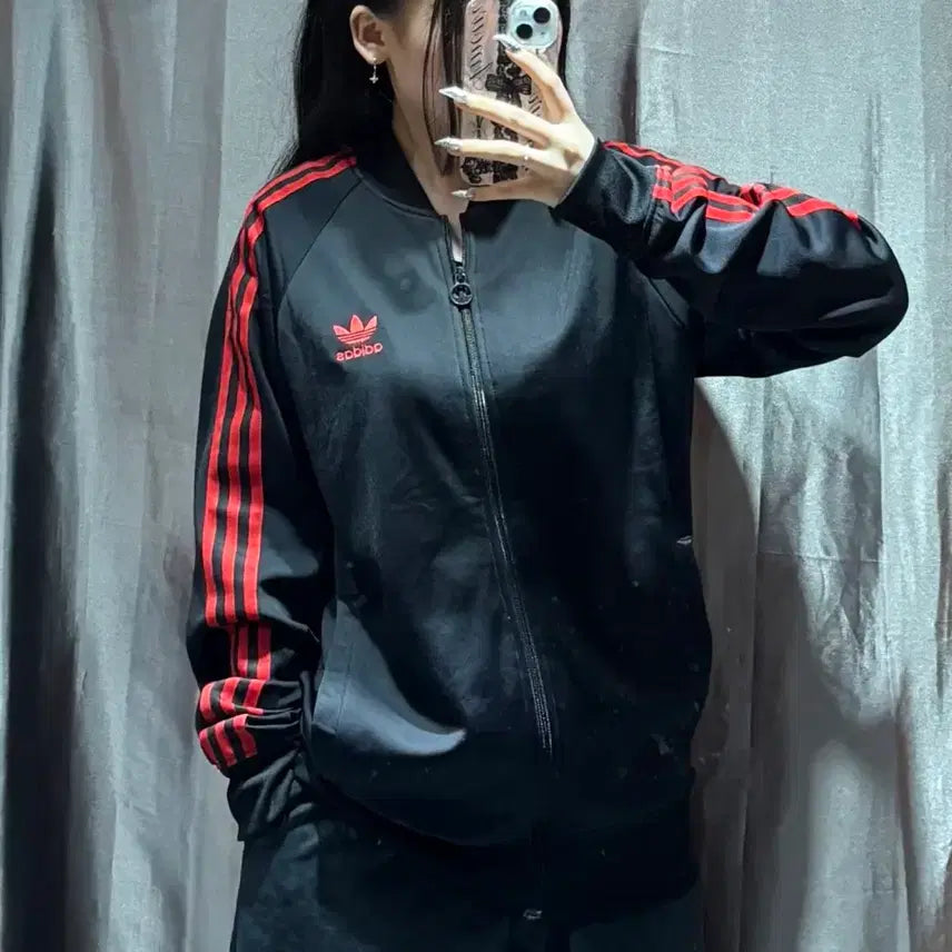 [BUNJANG] Adidas Firebird Red Trefoil Track Top Jacket / L 아디다스 파이어버드 레드 넥리스 트랙탑