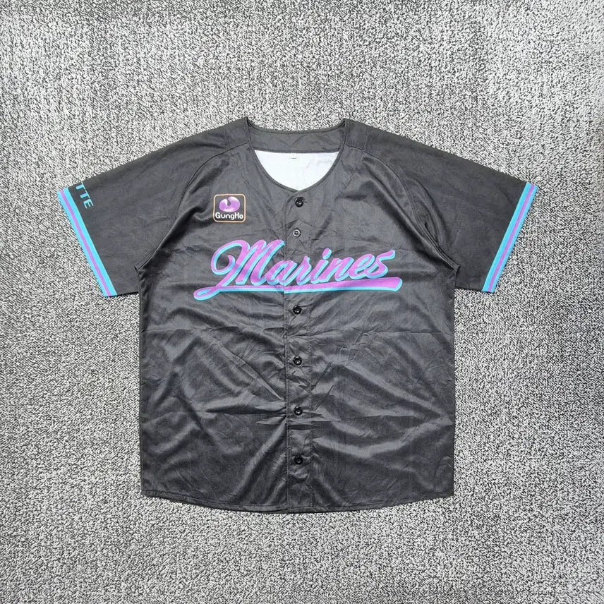 [BUNJANG] Vintage Lotte Giants 2025 Black Summer Week Baseball Jersey / 빈티지9. 지바 롯데 마린즈 2025 블랙 서머 위크 야구 유니폼