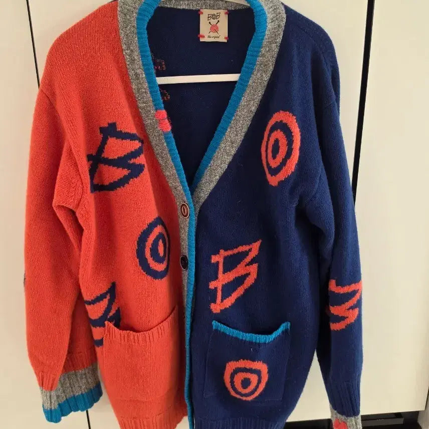[BUNJANG] BOB the original Color Block Cardigan / BOB the original 컬러 블록 가디건