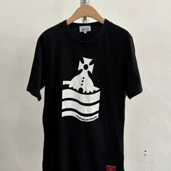 [BUNJANG] Vivienne Westwood Black Graphic Logo T-Shirt / Vivienne Westwood 비비안웨스트우드 블랙 그래픽 로고 티셔츠