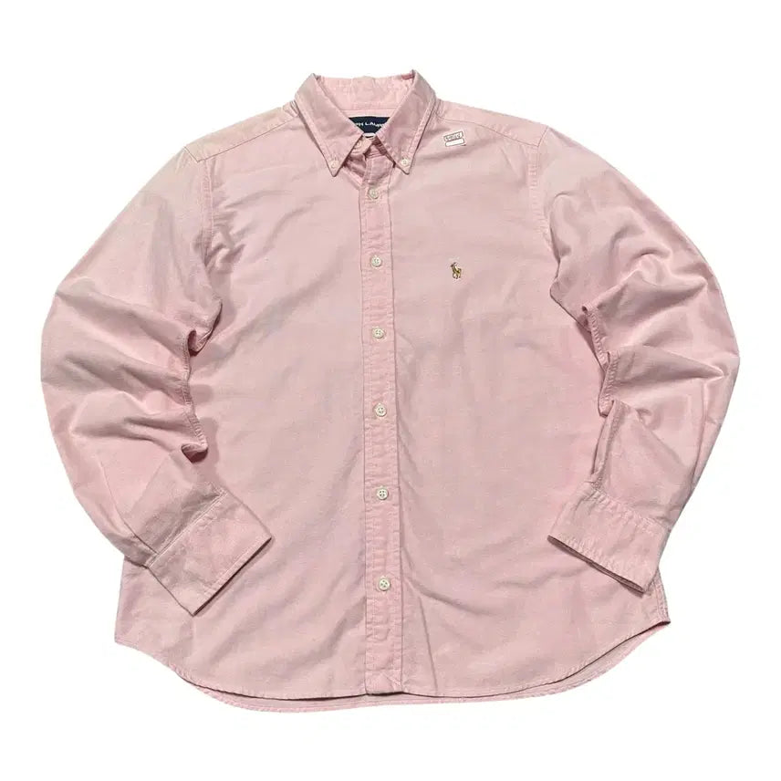 [BUNJANG] Polo Ralph Lauren Slim Fit Pink Women's Shirt Size 11 / (바배) 폴로 랄프로렌 슬림핏 핑크 여성 셔츠 (11)