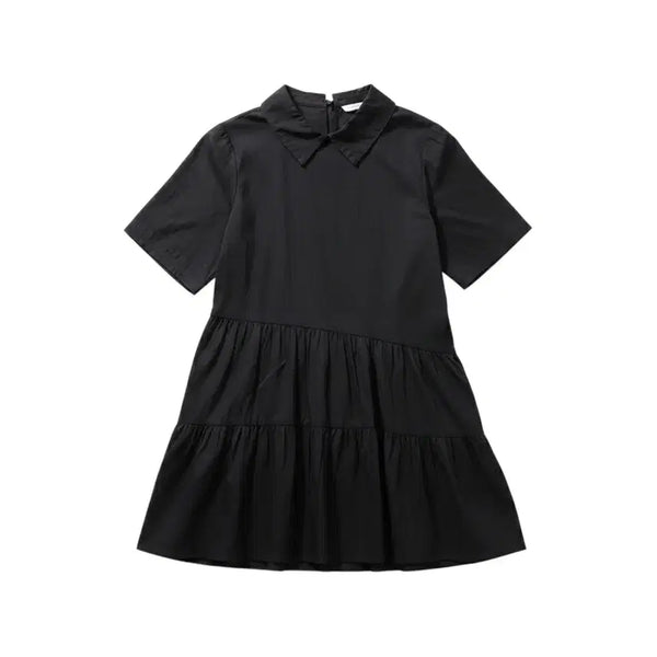 [BUNJANG] Zara Asymmetrical Pleated Midi Dress Black / 여성S/ 자라 언밸런스 주름 미디원피스BK 34-5