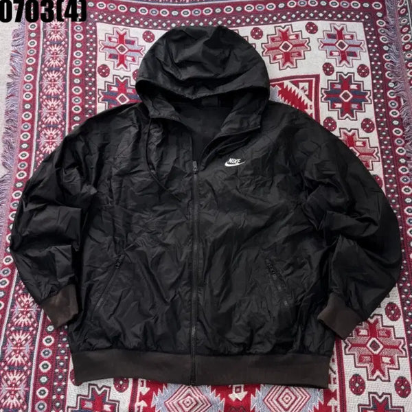 [BUNJANG] Nike Black Hooded Zip-Up Jacket / 나이키 후드 집업 자켓 블랙
