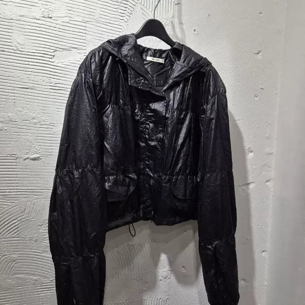[BUNJANG] Wia Black Glossy Long Sleeve Jacket / 위아 블랙 글로시 긴팔 자켓