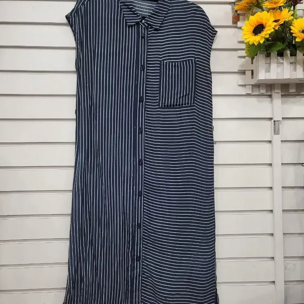 [BUNJANG] Rene C Shirt Dress with Stripe Pattern / 스트라이프 패턴이 매력적인 르네끄 셔츠 원피스