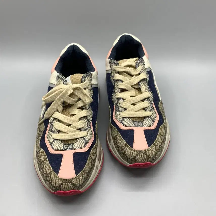 [BUNJANG] Gucci GG Canvas Sneakers Pink Size 38 / 267002397 구찌 GG 캔버스 스니커즈 핑크