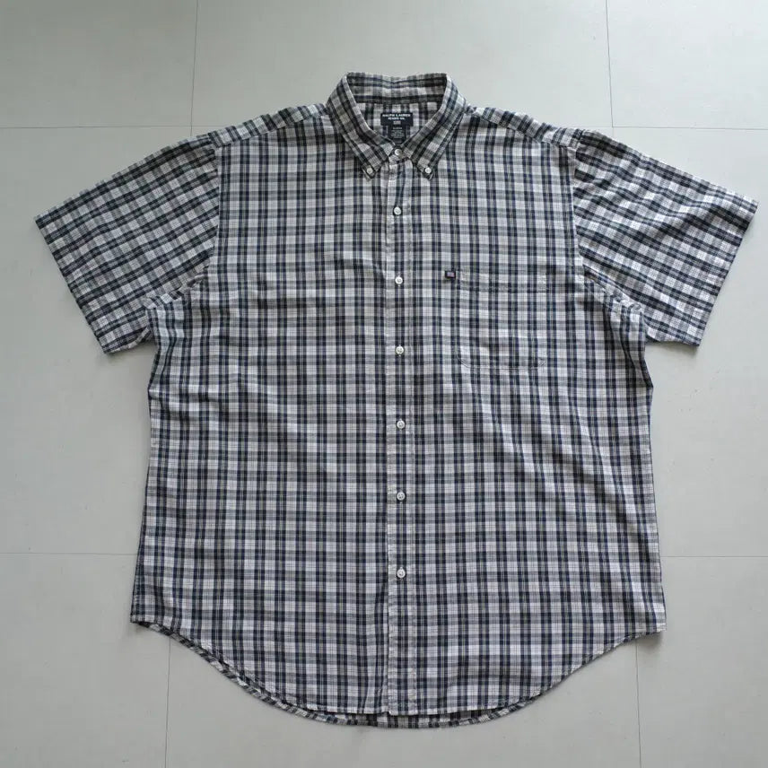 [BUNJANG] Polo Ralph Lauren Jeans Co. 90s Plaid Short Sleeve Shirt XL / 90s 폴로 랄프로렌 진스 체크 반팔 셔츠 XL