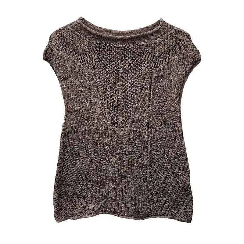 [BUNJANG] Y2K Grunge Mood Punching Knit Sleeveless Top / Y2K 그런지 무드 펀칭 니트 슬리브리스