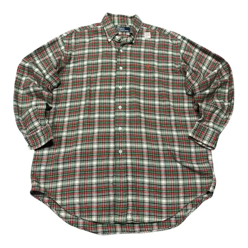 [BUNJANG] Polo Ralph Lauren Tartan Check Flannel Shirt / (바배) 폴로 랄프로렌 타탄 체크 플란넬 셔츠