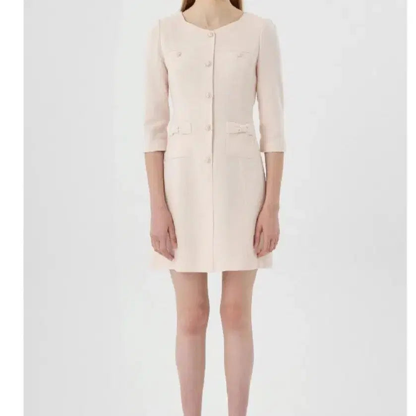 [BUNJANG] Kenneth Lady Pink Tweed Dress Size 77 / 케네스레이디 핑크 트위드 원피스 77