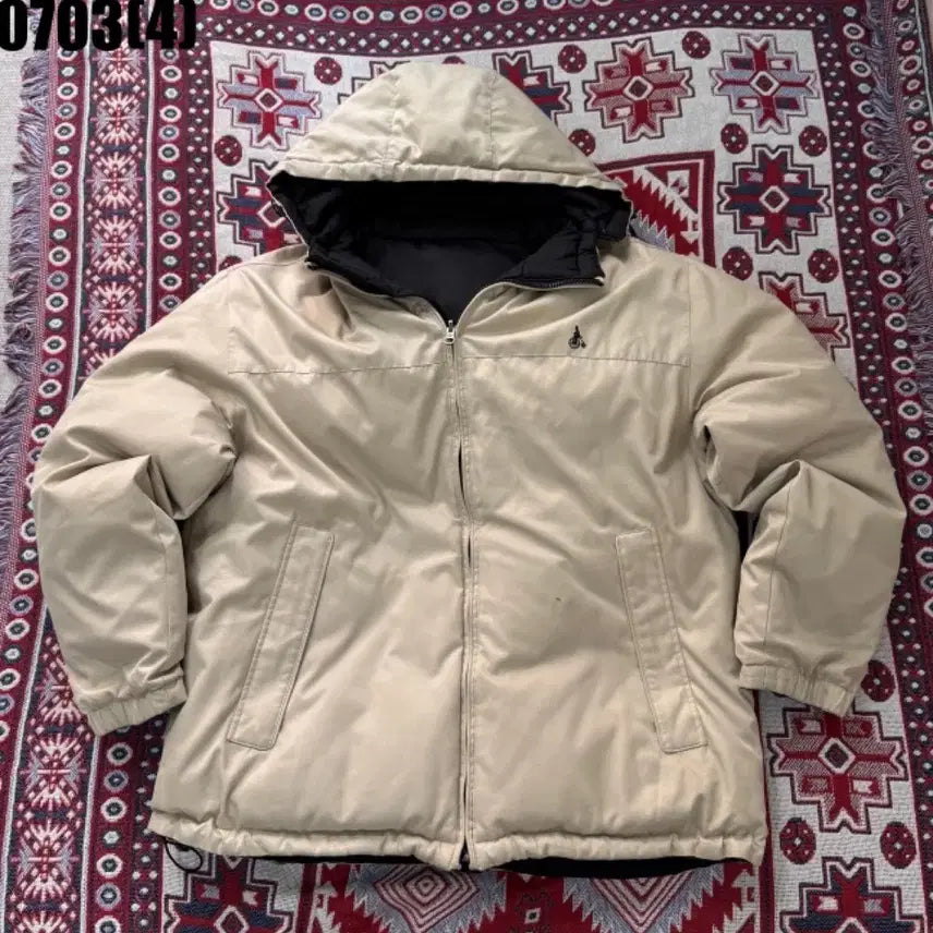 [BUNJANG] Beanpole Quilted Hooded Jacket Beige / 빈폴 퀼팅 후드 자켓 베이지