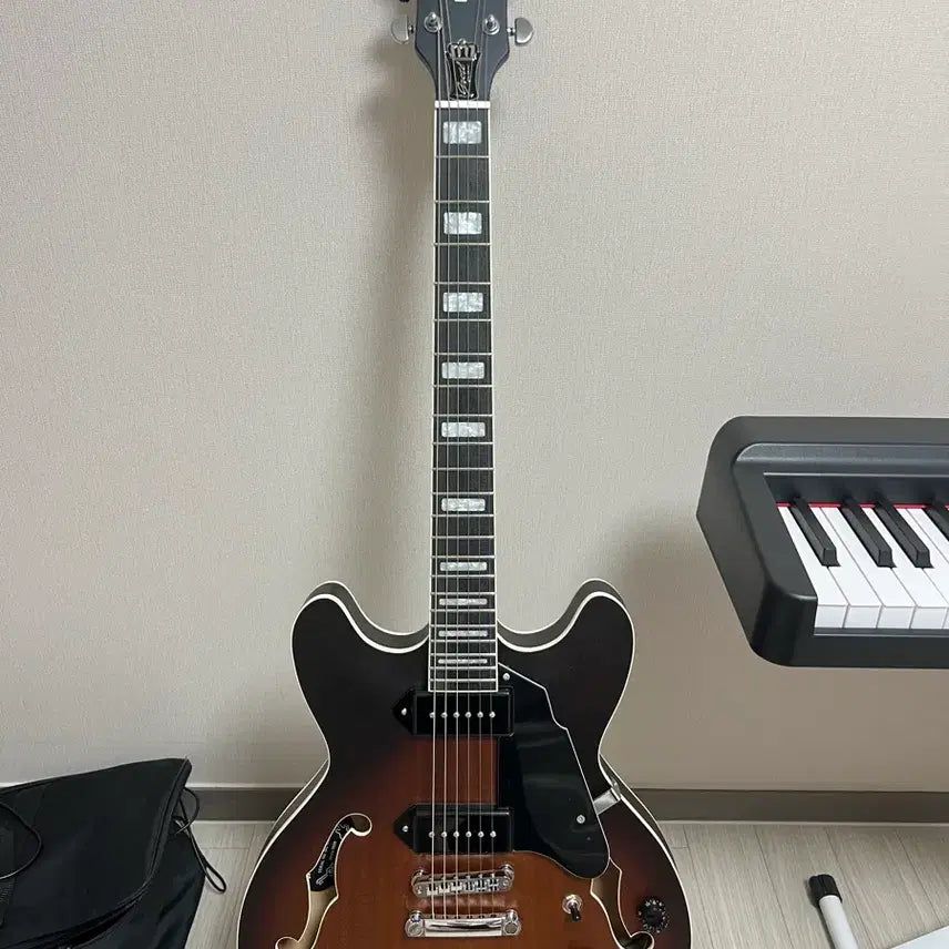 [BUNJANG] Grote Hollow Body Electric Guitar with Multi-Effects Pedal / 그로테 할로우 바디 기타