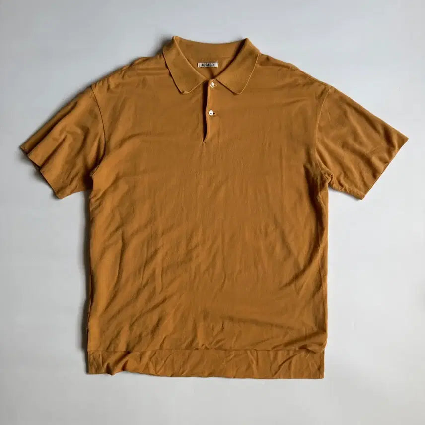 [BUNJANG] Auralee Short Sleeve Polo Shirt / Auralee 오라리 반팔 카라티