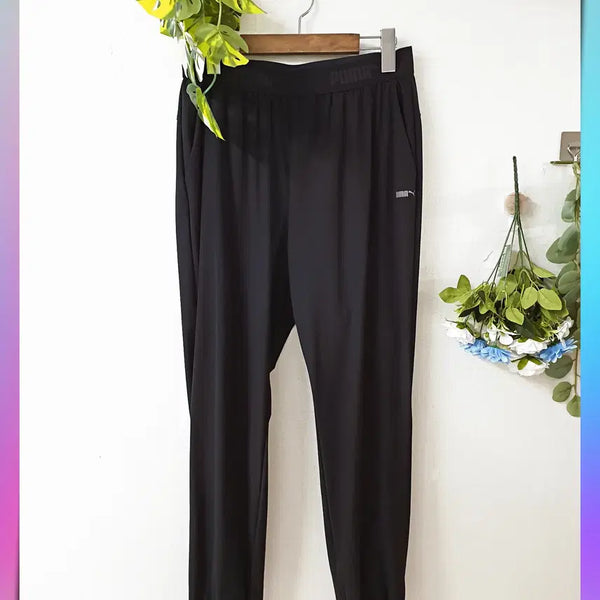 [BUNJANG] Puma 24SS Logo Banding Women's Jogger Pants / 퓨마 24ss 로고밴딩 여성조거 쫀득썸머팬츠 L 블랙