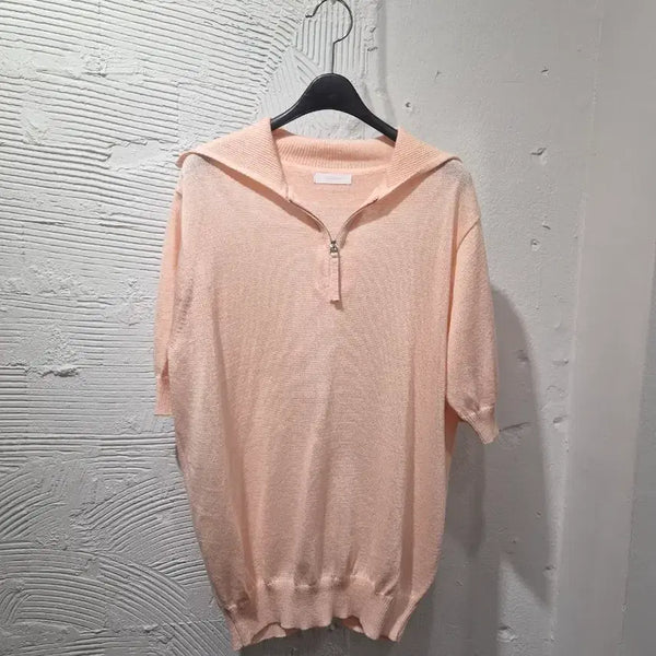 [BUNJANG] Lecormand Linen Blend Half Zip-Up Knit / 르꼬르망 하프집업 린넨혼방 니트
