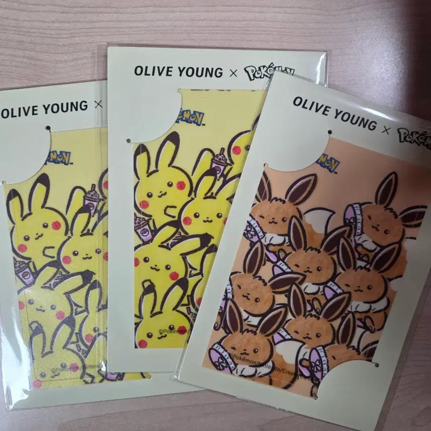 [BUNJANG] Pokemon Card Stickers Pikachu Eevee Set / 포켓몬 카드스티커 피카츄 이브이