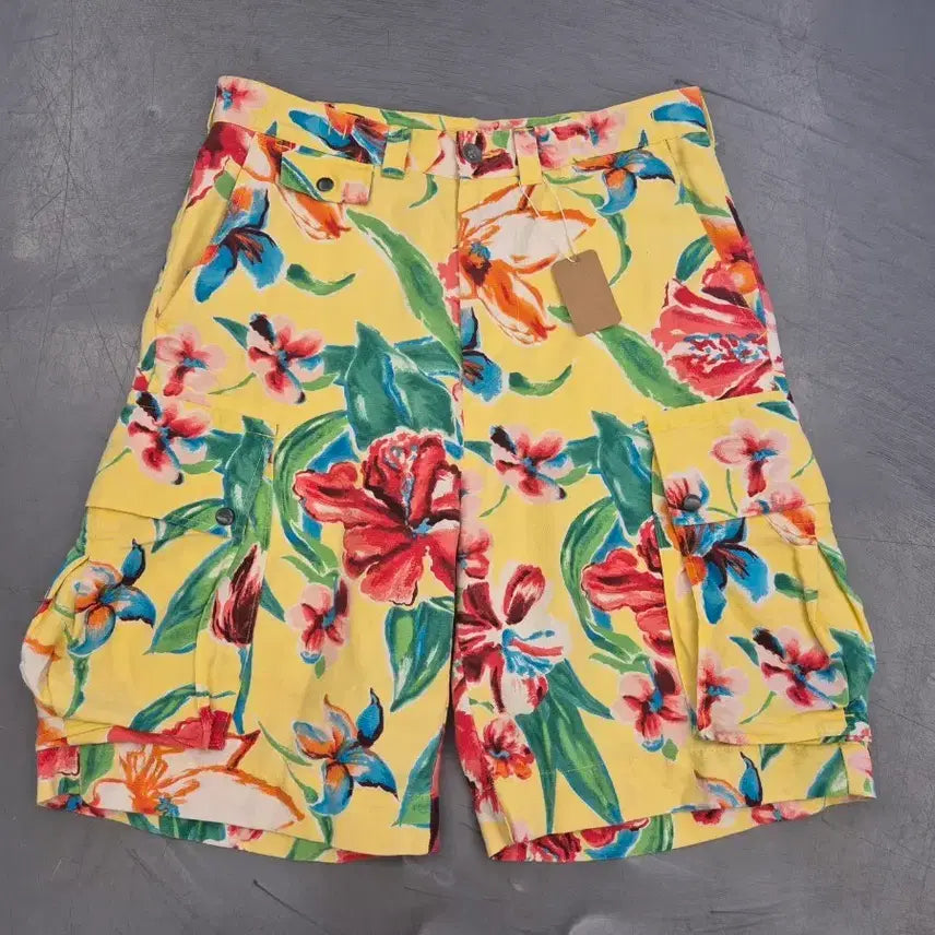 [BUNJANG] Polo Ralph Lauren Floral Linen Cargo Shorts (Size 34) / 34>00s 폴로랄프로렌 플로랄 린넨 카고 숏 팬츠