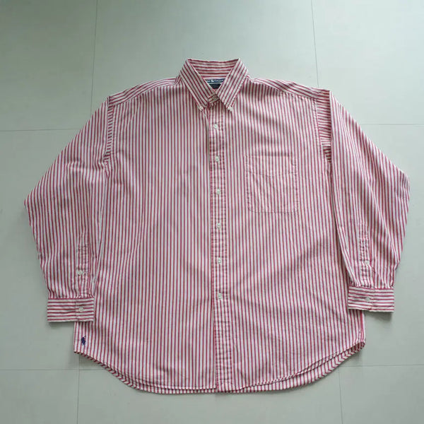 [BUNJANG] Polo Ralph Lauren 90s Vintage Big Shirt Striped L / 90s 폴로 랄프로렌 빈티지 빅셔츠 스트라이프 L