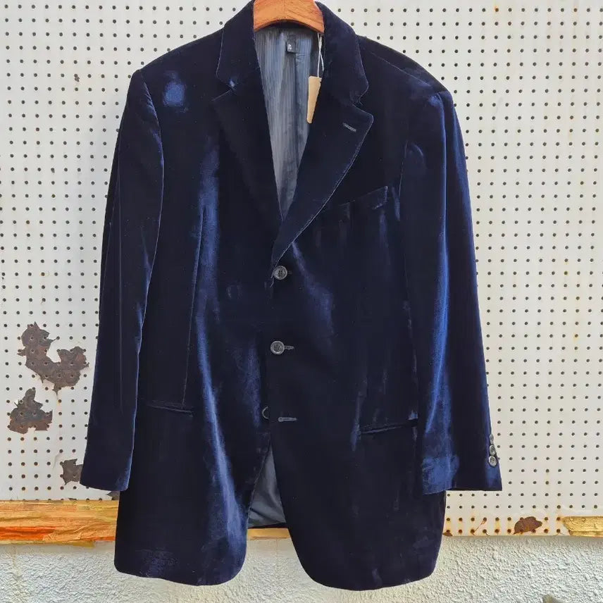 [BUNJANG] Armani Collezioni Navy Velvet Jacket / L>00s 아르마니꼴레지오니 벨루어 자켓