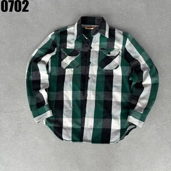 [BUNJANG] Levi's Check Pattern Shirt Green L / 리바이스 체크 패턴 셔츠 그린L