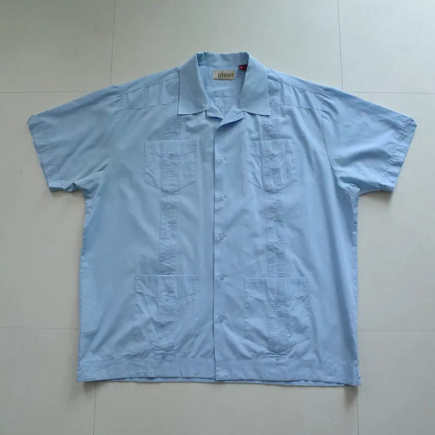 [BUNJANG] Cubavera Guayabera Short Sleeve Shirt XL / 큐바베라 빈티지 구아야베라 쿠반 셔츠 XL