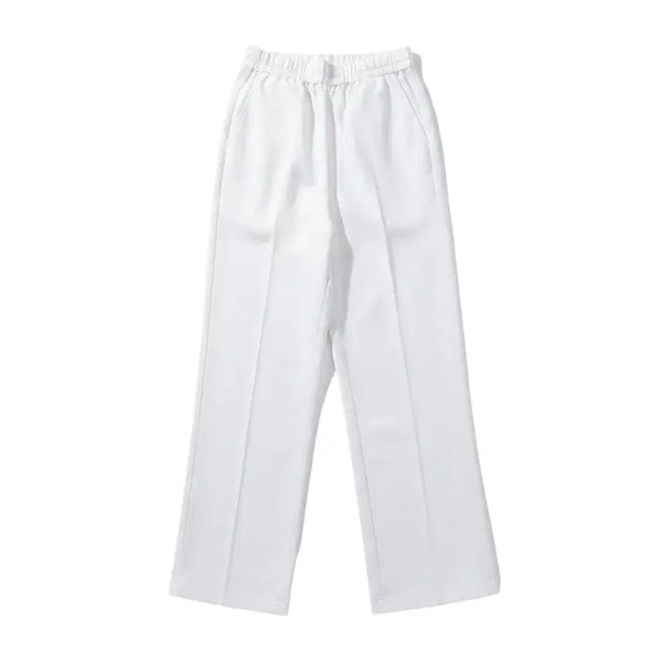 [BUNJANG] Women's White Banding Wide-Leg Pants / 여성F/ 수입 화이트 밴딩 와이드팬츠 32-93