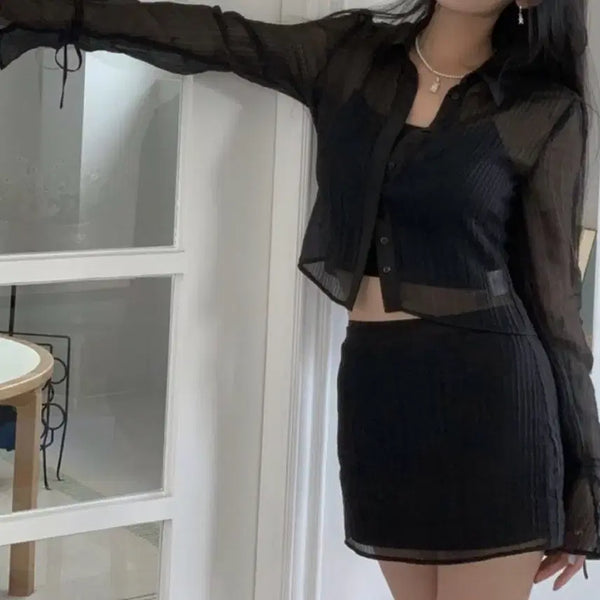 [BUNJANG] Pale Jade Swan Blouse Set / 페일제이드 스완 블라우스 세트 새상품