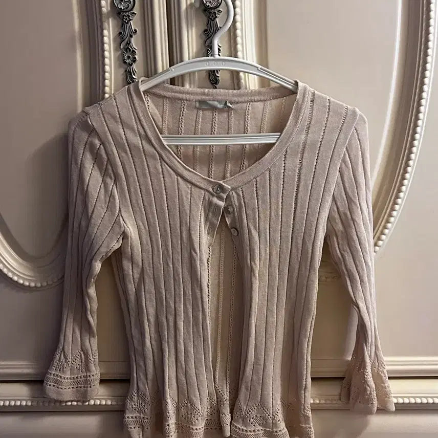 [BUNJANG] Vintage Mori Girl Fairy 7-Sleeve Cardigan / 빈티지 7부 모리걸 페어리 깔 가디건