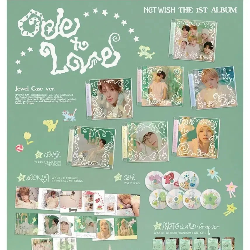 [BUNJANG] NCT WISH Ode to Love (Jewel Case Ver.) 1st Full Album / 엔시티 위시 - 정규 1집 Ode to Love (Jewel Case Ver.)