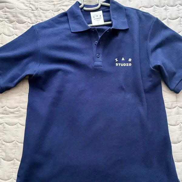 [BUNJANG] Iapp Studio Collar T-shirt Navy L Size / 아이앱 스튜디오 카라티 셔츠 (네이비) L 사이즈