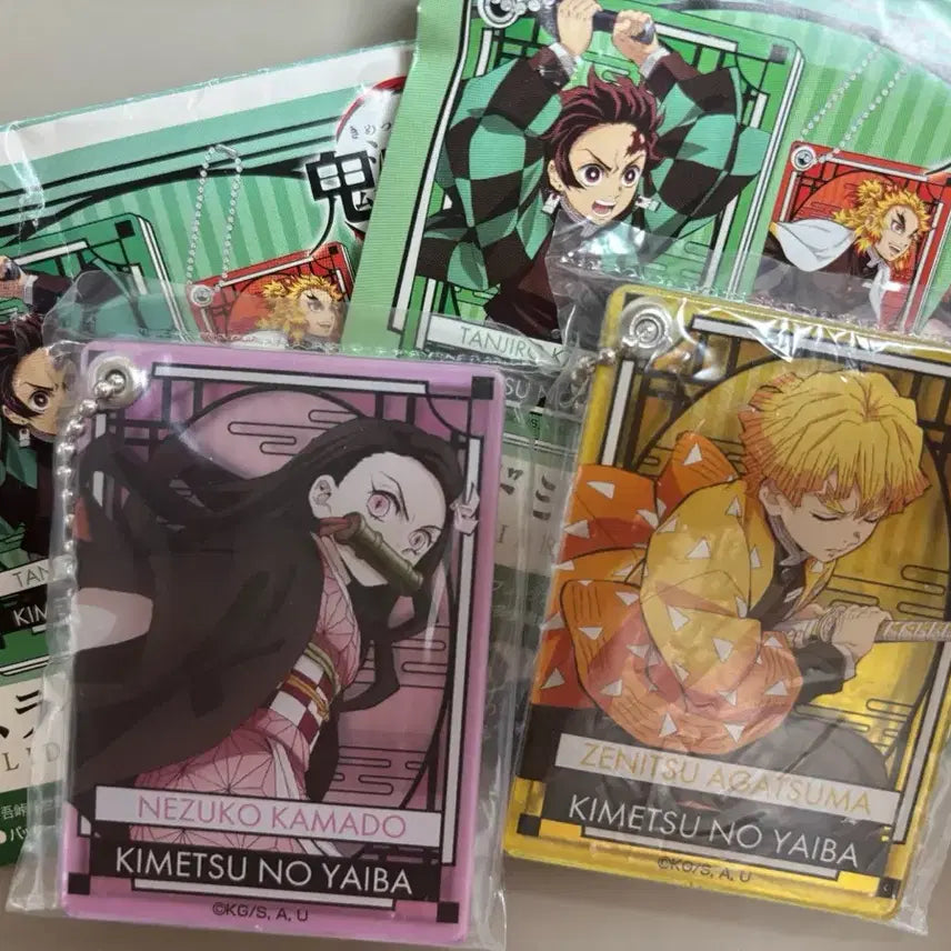 [BUNJANG] Demon Slayer Acrylic Mirror Keychain Nezuko/Zenitsu / 귀멸의 칼날 아크릴 거울키링 네즈코/젠이츠