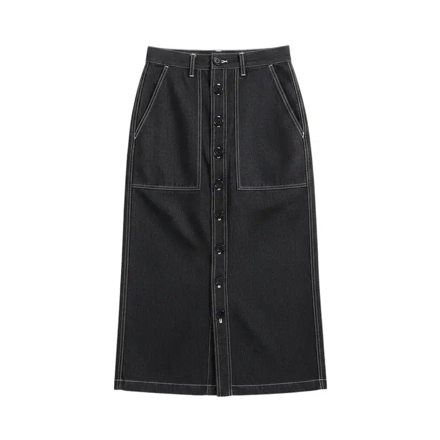 [BUNJANG] Adam et Rope Women's Black Denim Skirt Size 36 / 여성36/ ADAM ET ROPE 흑청 데님스커트 32-112