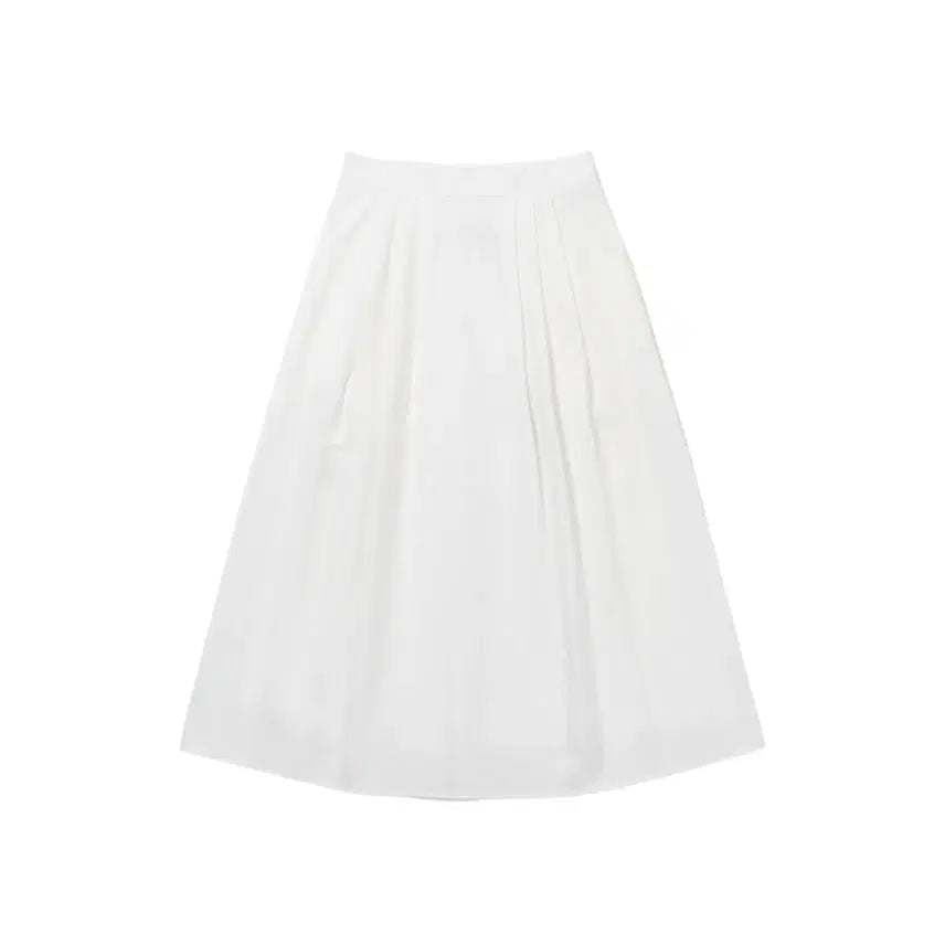 [BUNJANG] MOIETY Pin-tuck Flare Skirt (White) / 여성M/ MOIETY 핀턱 플레어스커트WH 32-113
