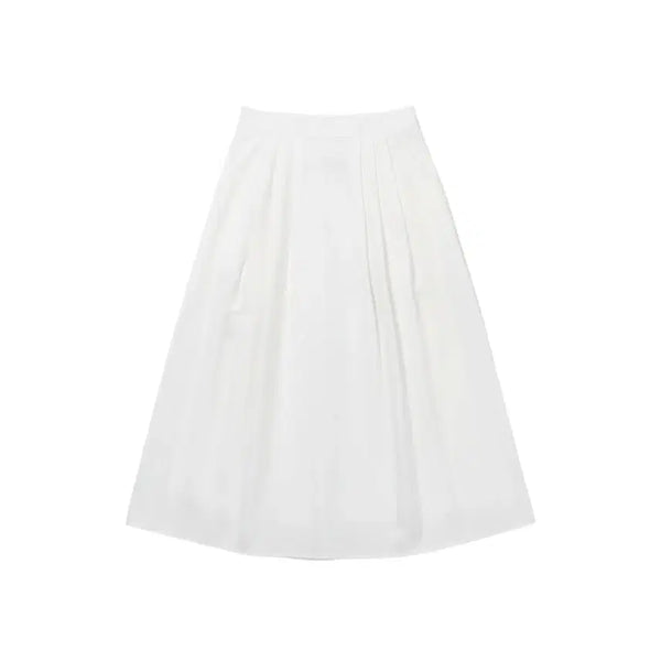 [BUNJANG] MOIETY Pin-tuck Flare Skirt (White) / 여성M/ MOIETY 핀턱 플레어스커트WH 32-113