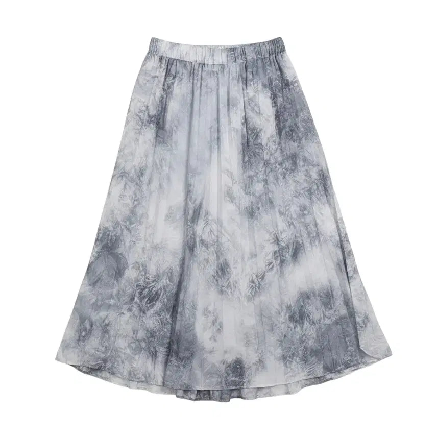 [BUNJANG] STABLE Floral Pleated Skirt / 여성F/ STABLE 플로럴 주름스커트 32-115