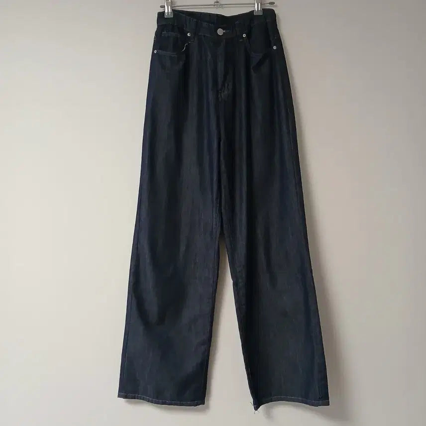 [BUNJANG] Women's Raw Denim Jeans - Dark Wash - Size M / 여성 생지바지 진청 M