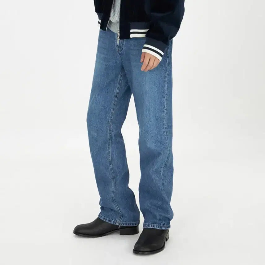 [BUNJANG] Yousse Straight Denim Medium Blue / (28) 유스 스트레이트 데님 미디움 블루