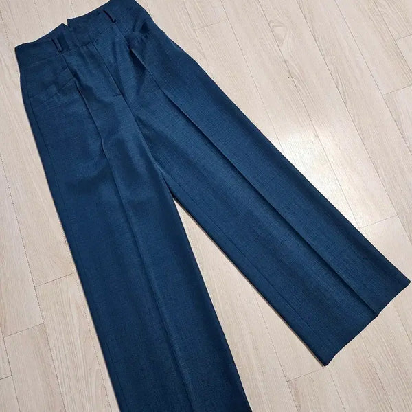 [BUNJANG] MOJO.S.PHINE Women's Summer Slacks - Pin Tuck Wide Fit Pants (Size 26-27) / 모조에스핀 여성26-27인치 여성55 여름용 슬랙스 핀턱 와이드핏 바지