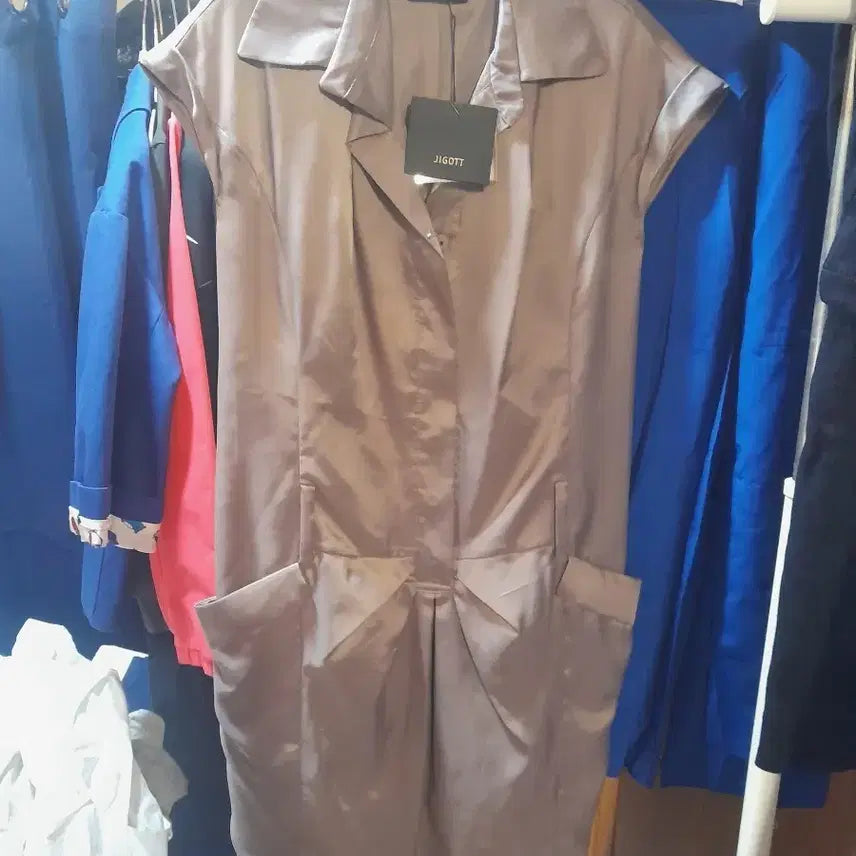 [BUNJANG] Jigott Shirred Shirt Dress S / 지고트 원피스 셔츠 원피스 S