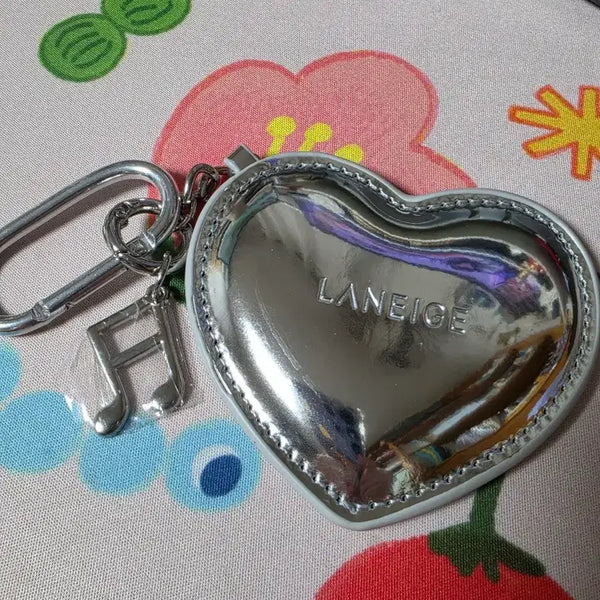 [BUNJANG] LANEIGE Official Lip Tint Heart Mirror Keychain New / 정품+새상품) 라네즈 립틴트 하트 거울 키링