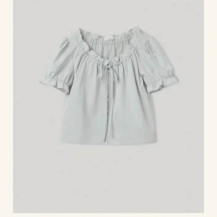 [BUNJANG] Smoothmood Lily Blouse Mint Grey / 스무드무드 릴리 블라우스 민트 그레이